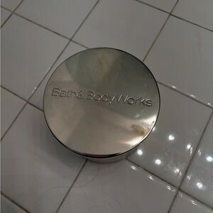 Bath & Body Works Silver Candle Lid with Sweetest Song Label